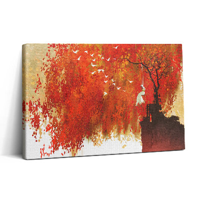 Tablou canvas 30x20 Mireasă inocentă în toamnă