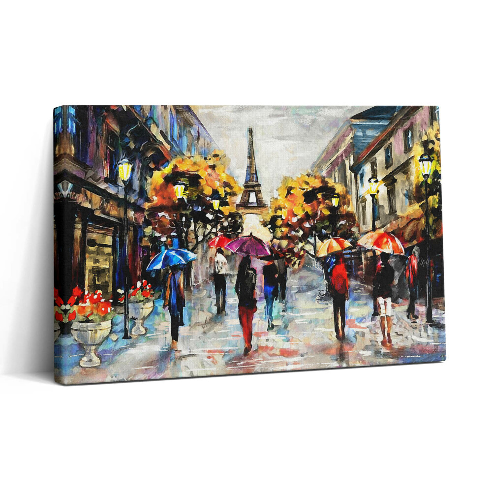 Tablou canvas 30x20 Străzile Eiffel Nova - Toamna pictată