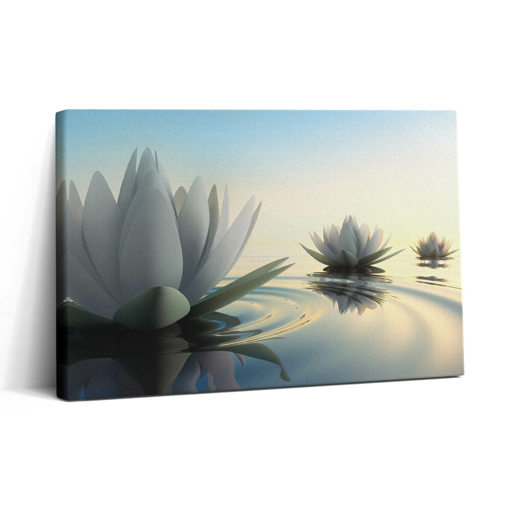 Tablou canvas 30x20 Flori de crin pe apă