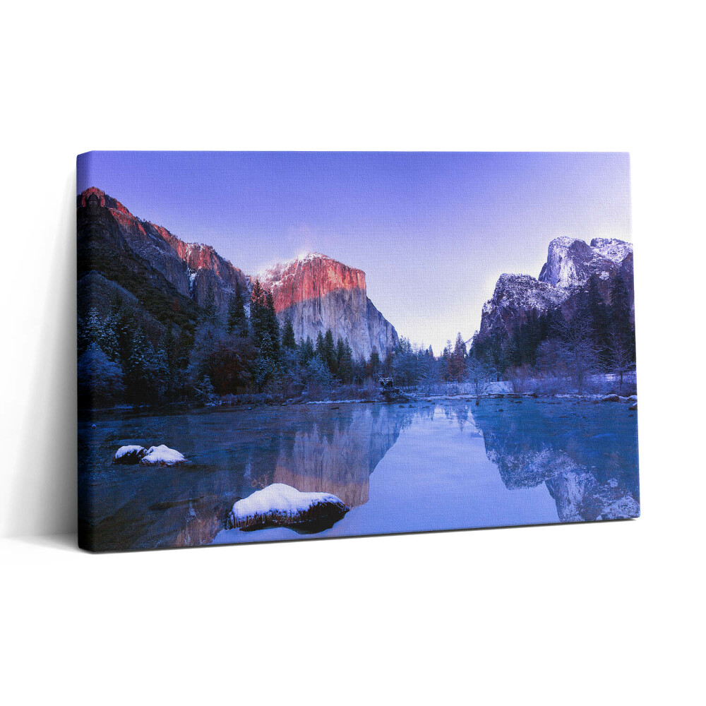 Tablou canvas 30x20 Peisaj lacustru de iarnă