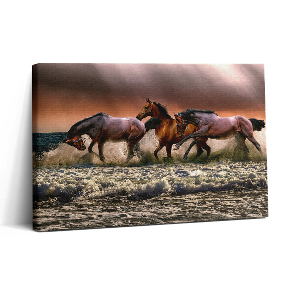 Tablou canvas 30x20 Caii au căzut în apă