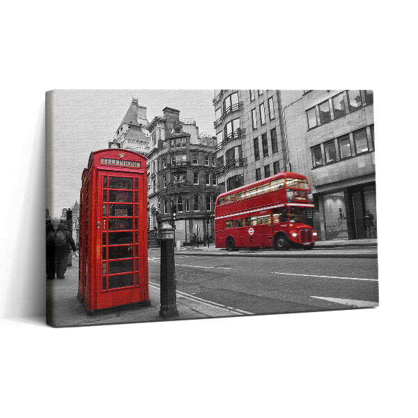 Tablou canvas 30x20 Autobuz american istoric pe stradă