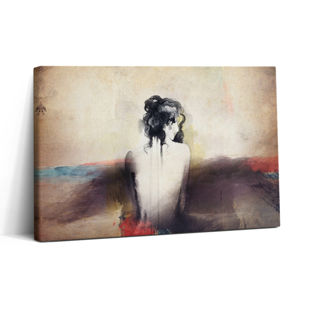 Tablou canvas 30x20 Acuarelă abstractă - portret de femeie