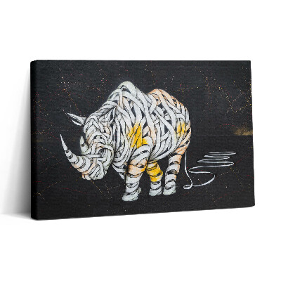 Tablou canvas 30x20 Vedere abstractă a rinocerului și a echipei
