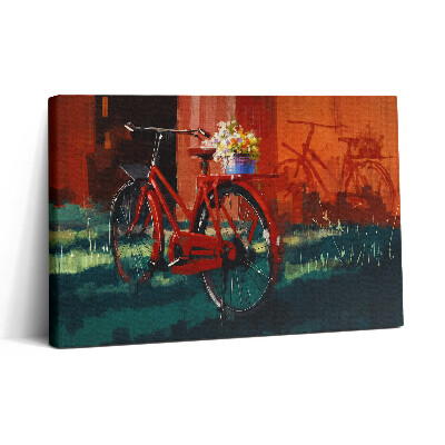 Tablou canvas 30x20 Bicicletă cu aranjament floral