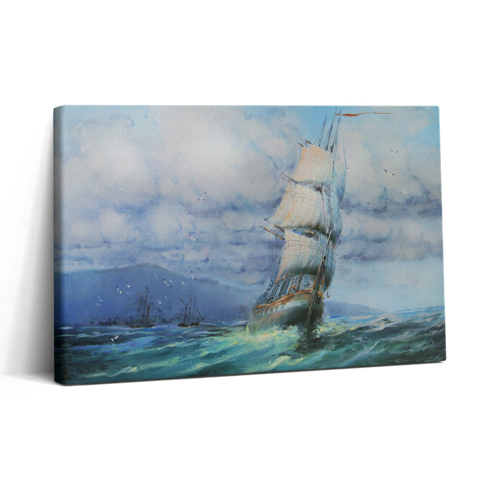 Tablou canvas 30x20 O corabie pictată pe apă