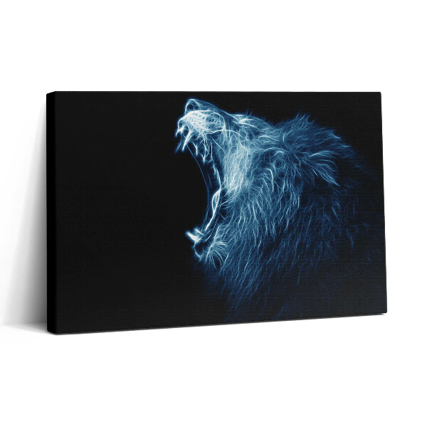 Tablou canvas 30x20 Limbajul corpului leului sălbatic