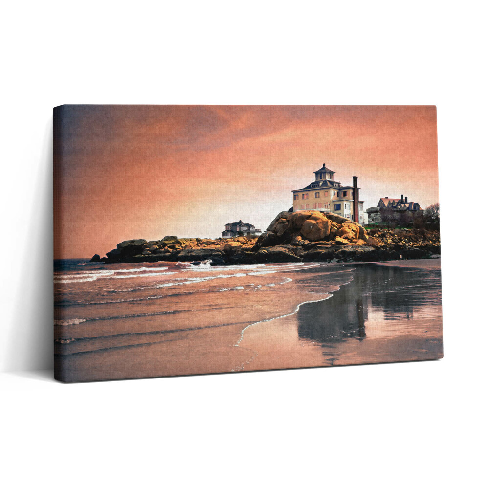 Tablou canvas 30x20 Cabana lui Sherman de pe malul mării