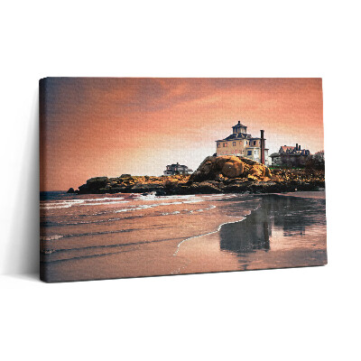 Tablou canvas 30x20 Cabana lui Sherman de pe malul mării