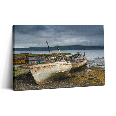 Tablou canvas 30x20 Golful Salen și bărcile