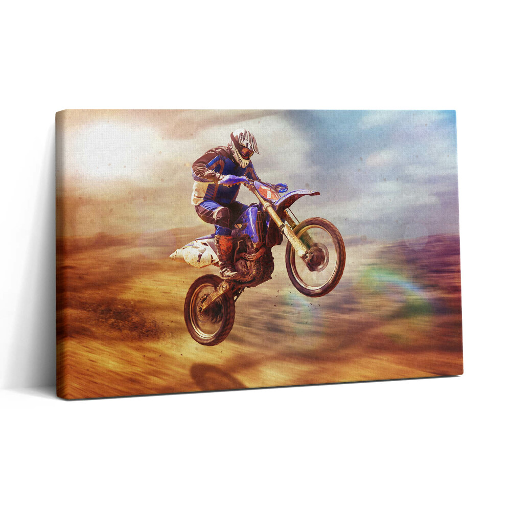 Tablou canvas 30x20 Ciclist în deșert