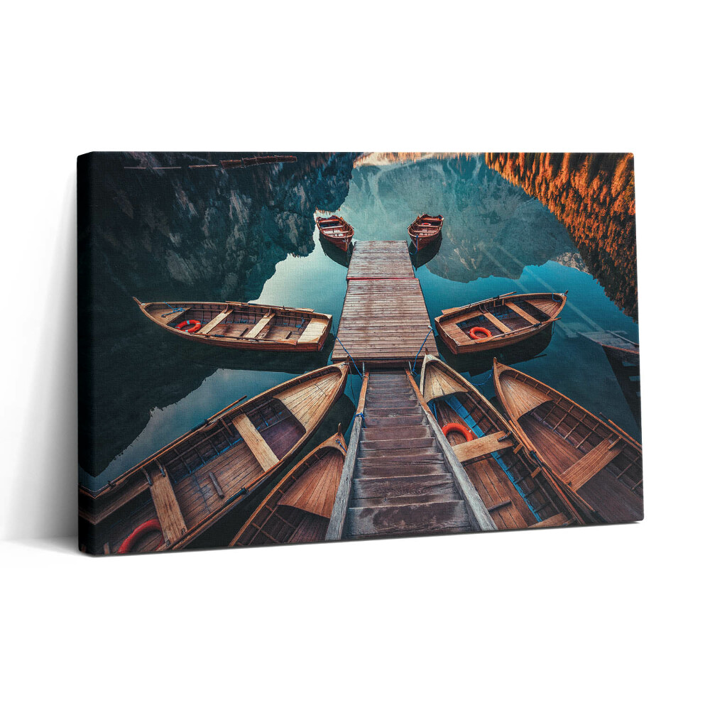 Tablou canvas 30x20 Digul și Lacul Pragser Wildsee