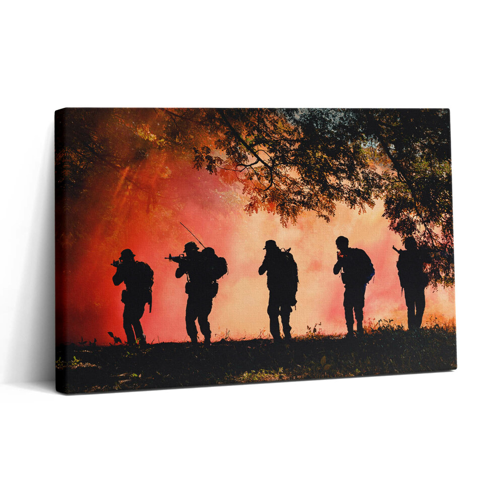 Tablou canvas 30x20 Soldați pe câmpul de luptă