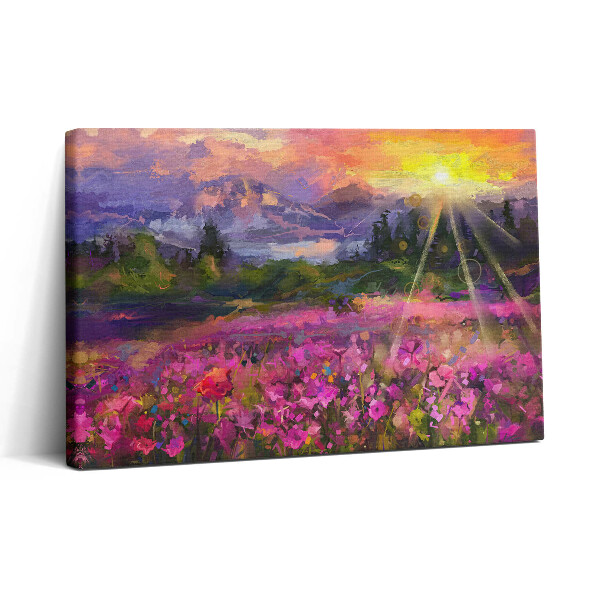 Tablou canvas 30x20 Pajiște la apus