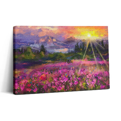 Tablou canvas 30x20 Pajiște la apus