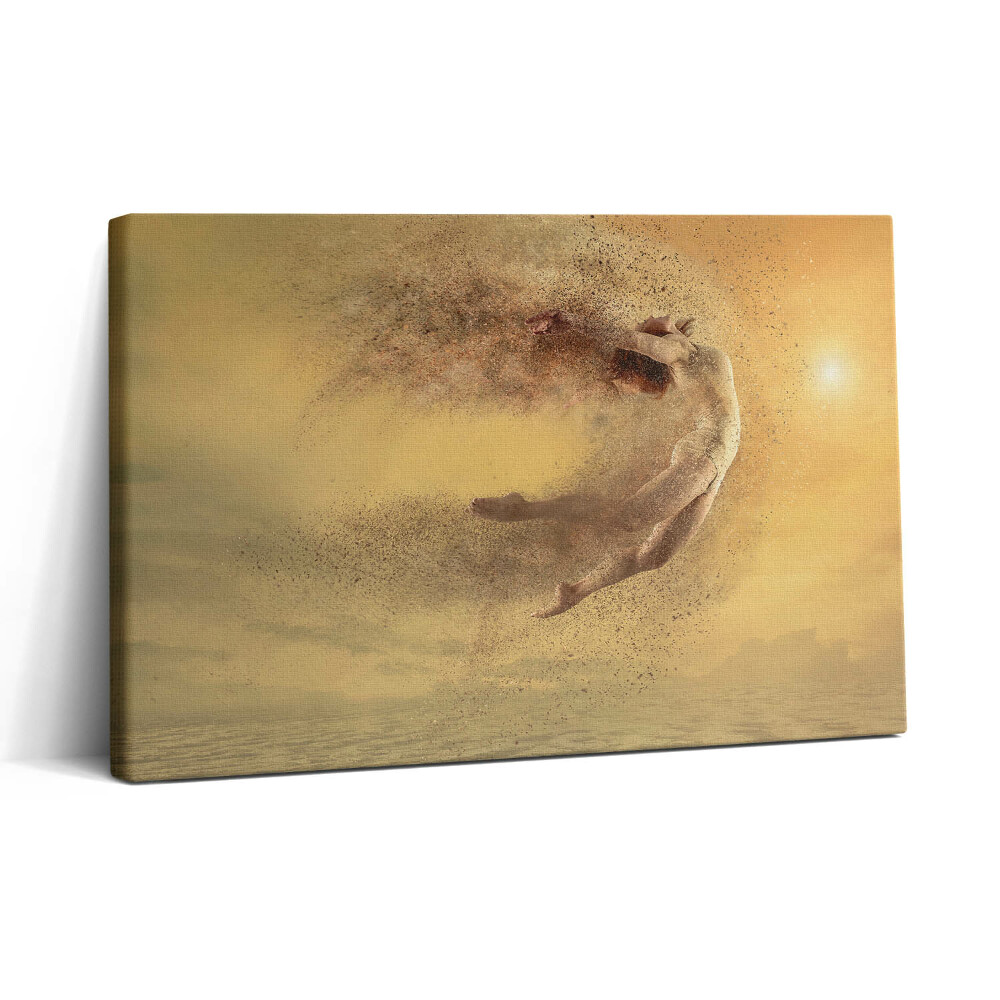 Tablou canvas 30x20 Femeie într-o siluetă dinamică săritoare