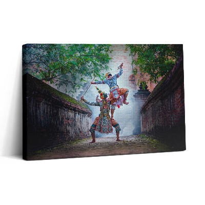 Tablou canvas 30x20 Thailanda dansează cu măști