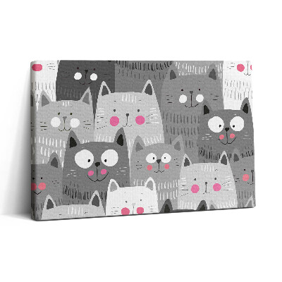 Tablou canvas 30x20 Model cu pisici