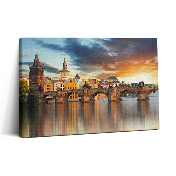 Tablou canvas 30x20 Panoramă a orașului și a podului