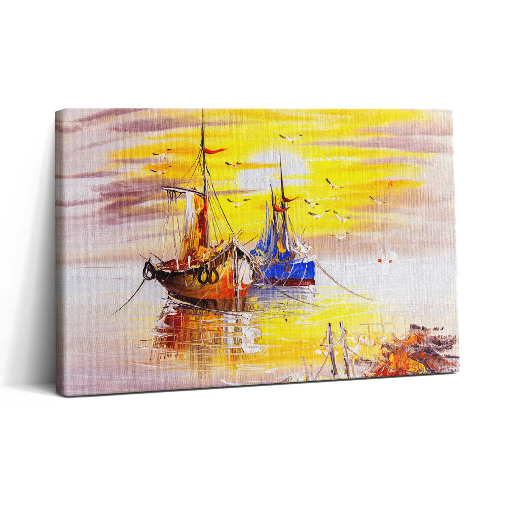 Tablou canvas 30x20 Bărci pictate