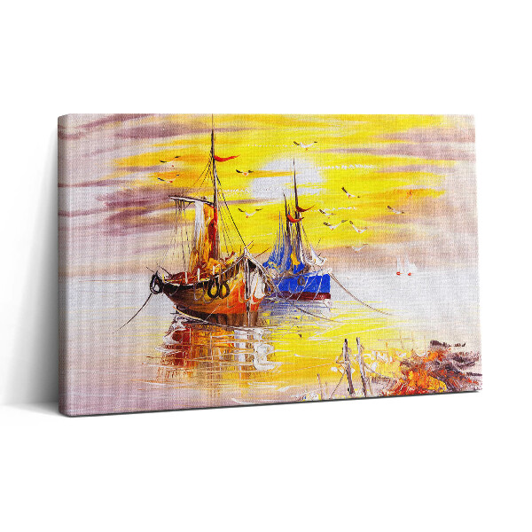 Tablou canvas 30x20 Bărci pictate