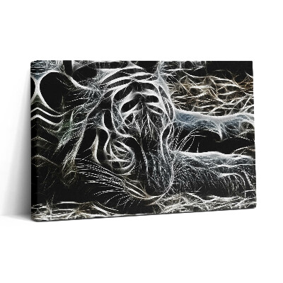 Tablou canvas 30x20 Model abstract de tigru