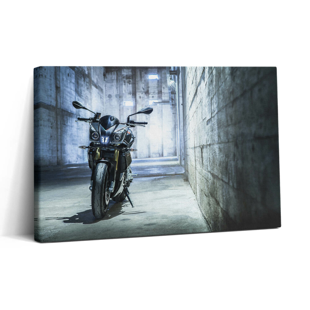 Tablou canvas 30x20 O motocicletă pe o bandă betonată a orașului