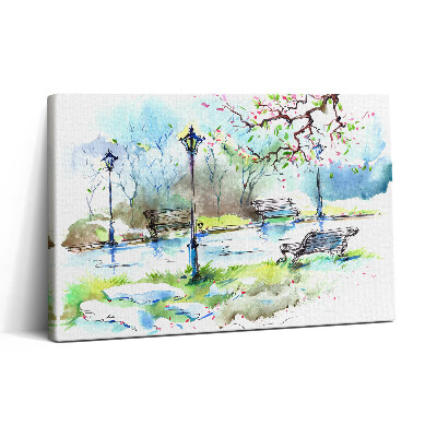 Tablou canvas 30x20 Vedere pitorească a primăverii în parc