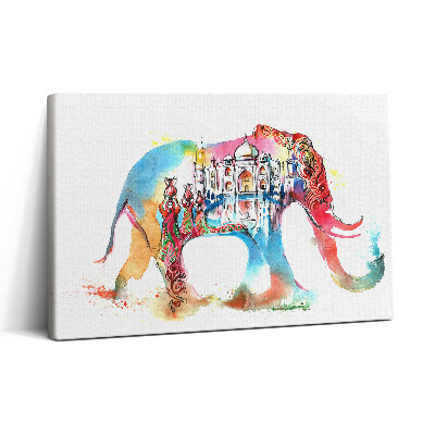 Tablou canvas 30x20 Cultura indiană - Abstractizare elefant