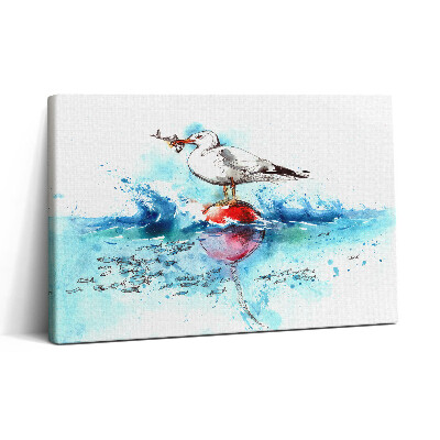 Tablou canvas 30x20 Pescăruș pictat