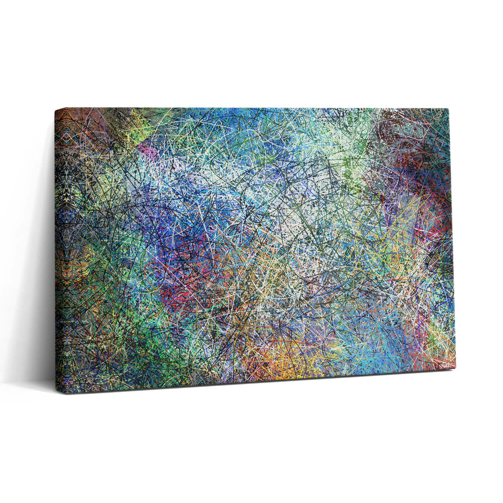 Tablou canvas 30x20 Abstracție expresivă a liniilor colorate