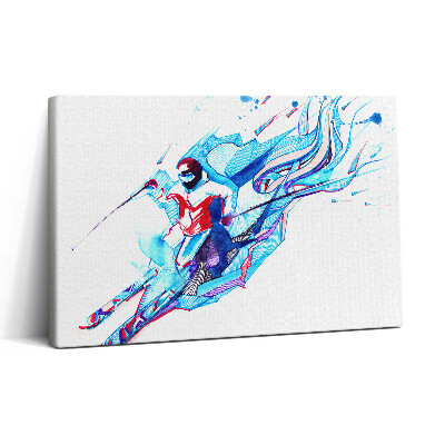 Tablou canvas 30x20 Ilustrație a unui schior