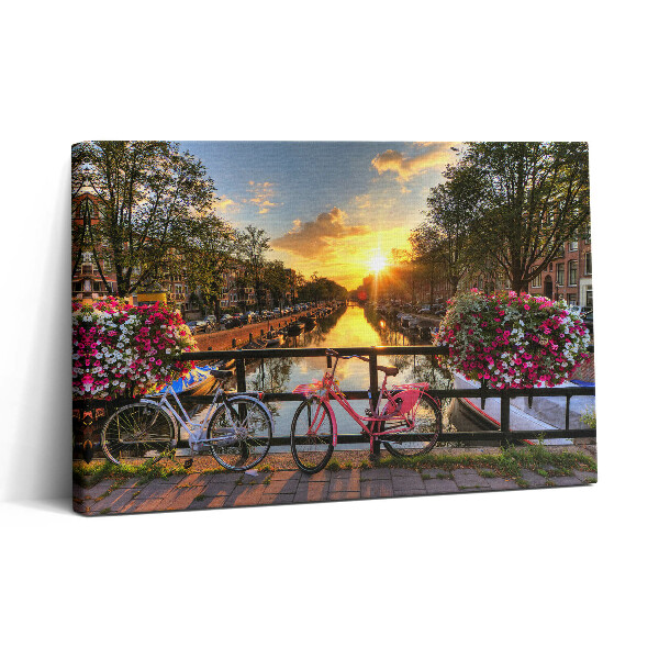 Tablou canvas 30x20 Răsărit de soare peste Amsterdam