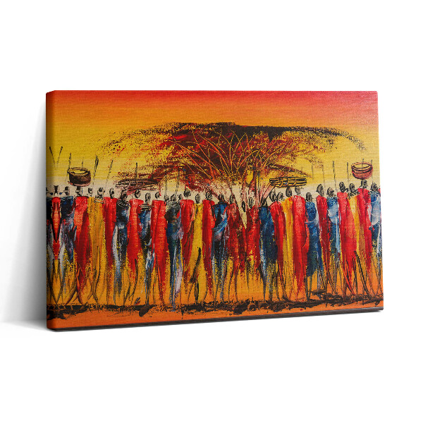 Tablou canvas 30x20 Tribul african din Kenya
