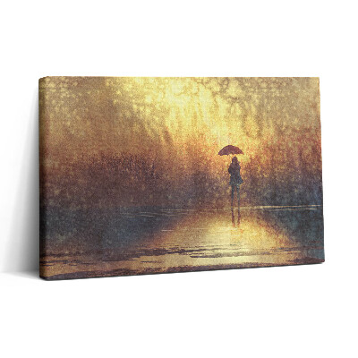 Tablou canvas 30x20 Femeie cu o umbrelă