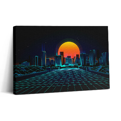 Tablou canvas 30x20 Spațiul cibernetic al orașului