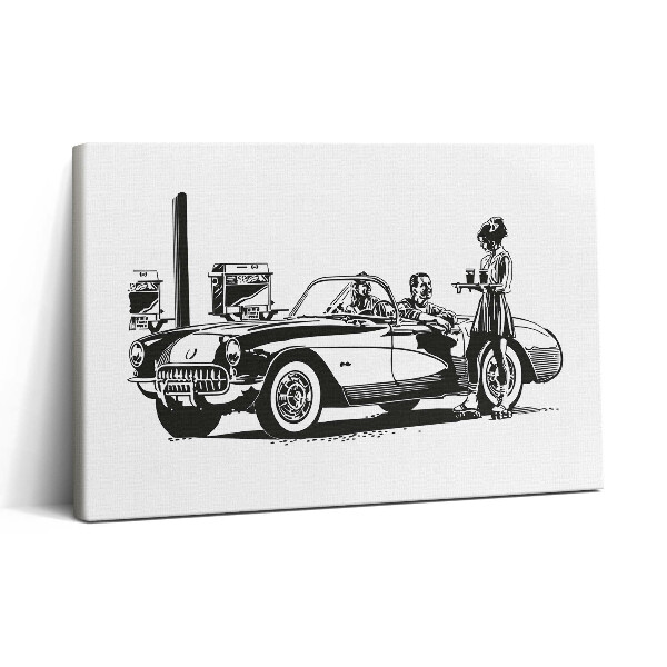 Tablou canvas 30x20 Ilustrație de mașină retro