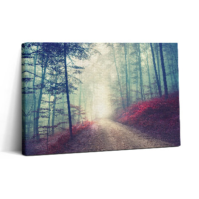 Tablou canvas 30x20 Drum în pădurea cețoasă de toamnă