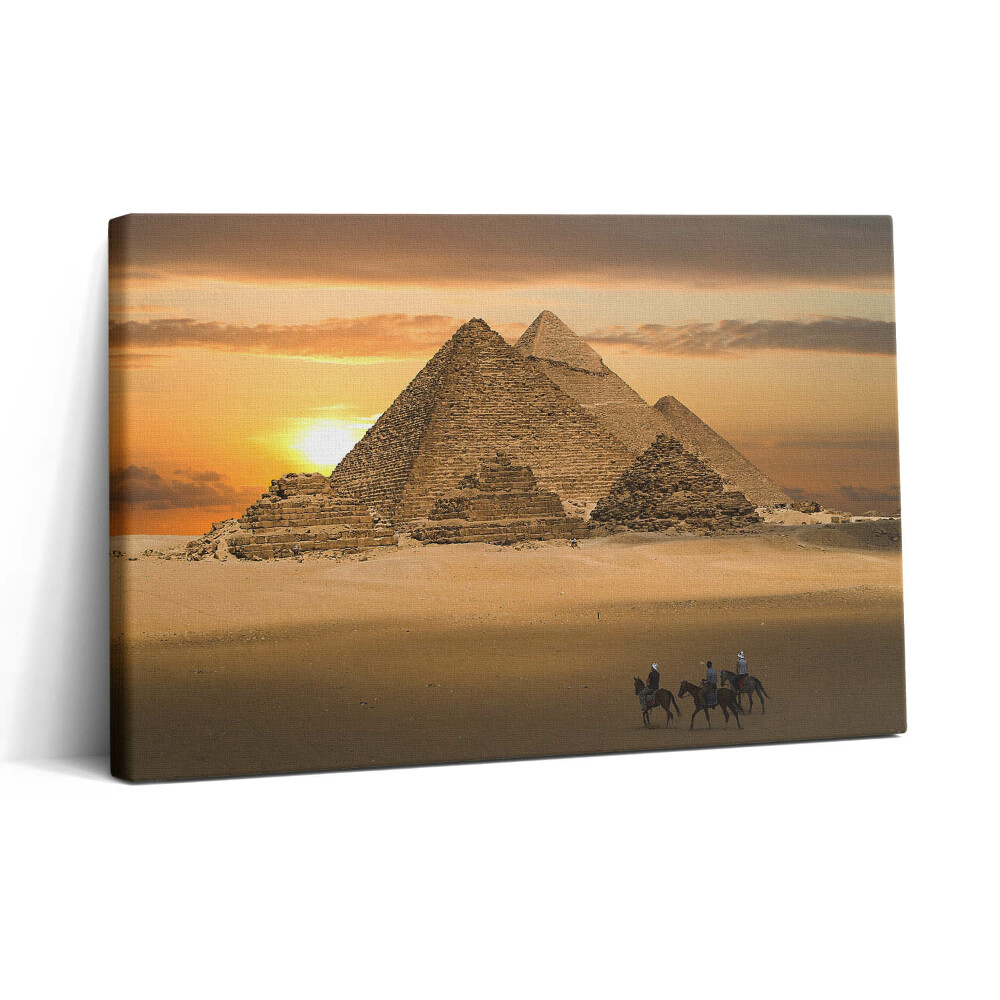 Tablou canvas 30x20 Piramide și apus de soare