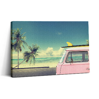 Tablou canvas 30x20 Mașină cu placă de surf