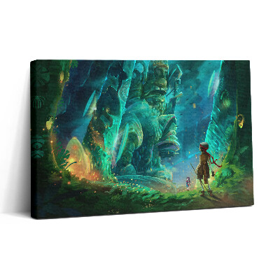 Tablou canvas 30x20 Copii într-o pădure de basm