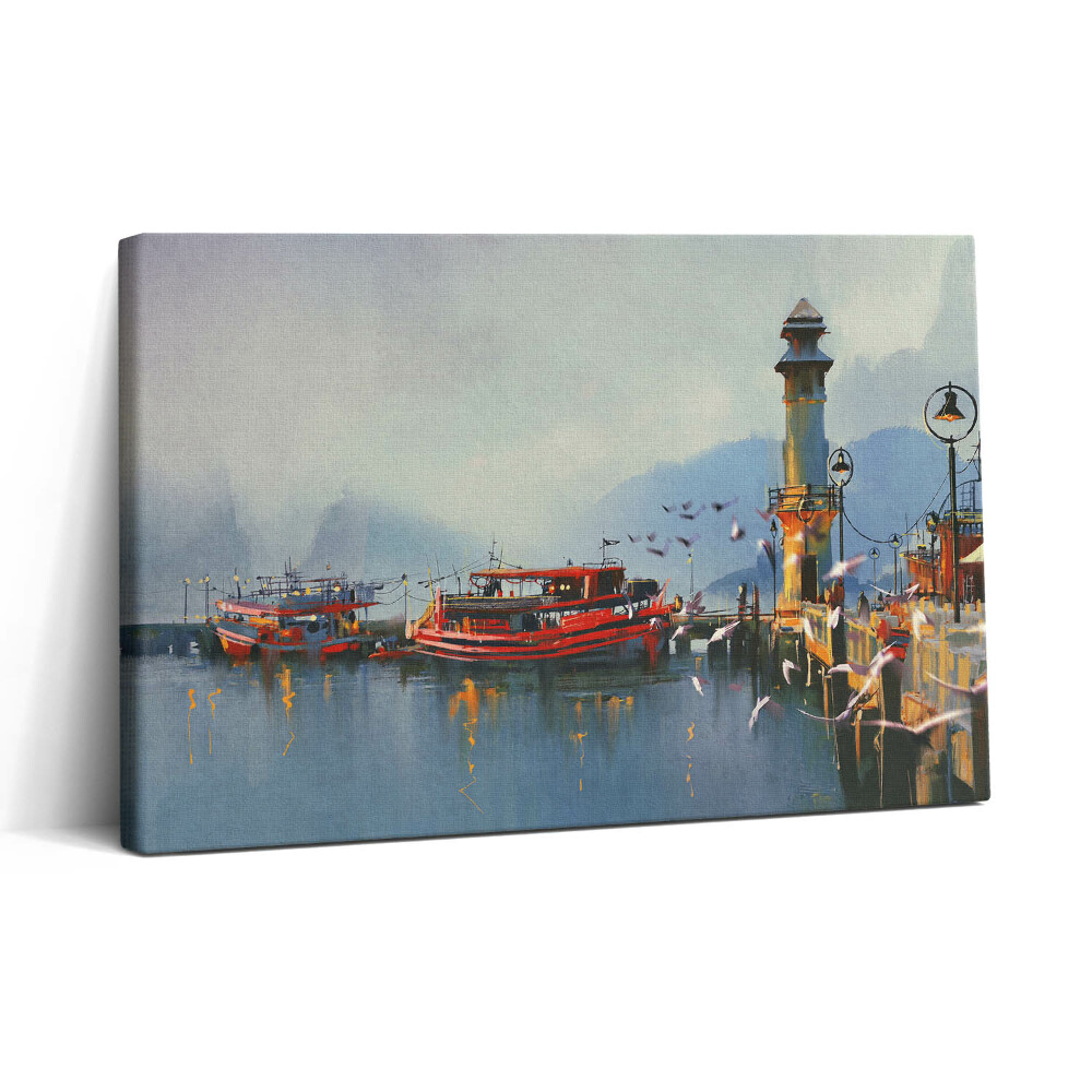 Tablou canvas 30x20 Barcă de pescuit în port