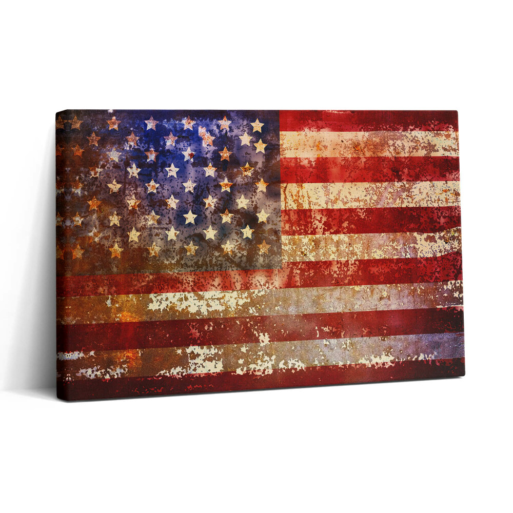 Tablou canvas 30x20 Steagul SUA vintage