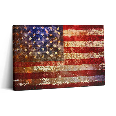 Tablou canvas 30x20 Steagul SUA vintage