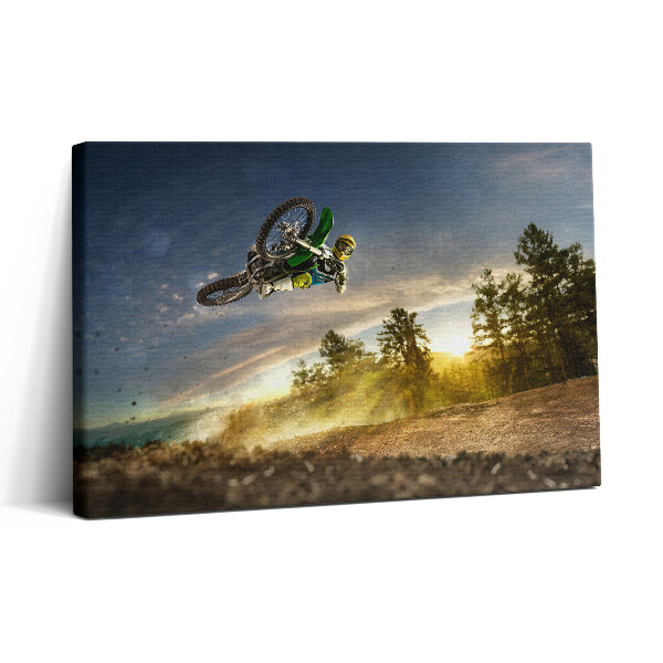 Tablou canvas 30x20 Motocross și pădure