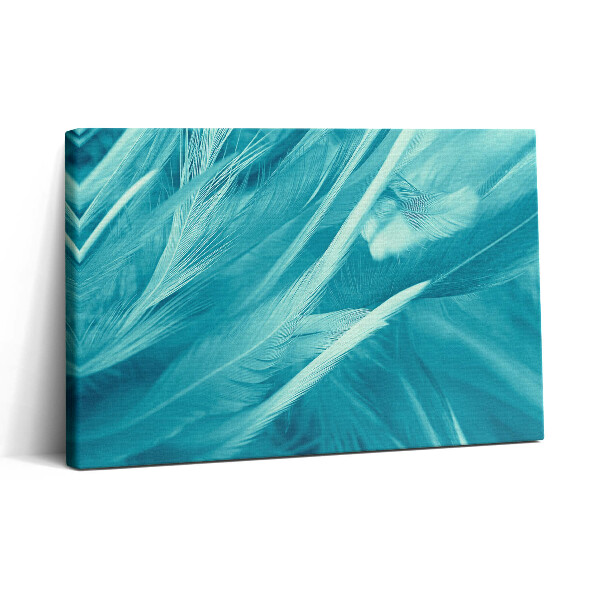 Tablou canvas 30x20 Pană vintage verde și turcoaz