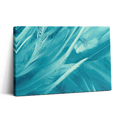 Tablou canvas 30x20 Pană vintage verde și turcoaz