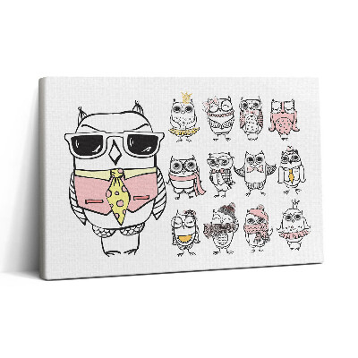 Tablou canvas 30x20 Poster bufniță vintage