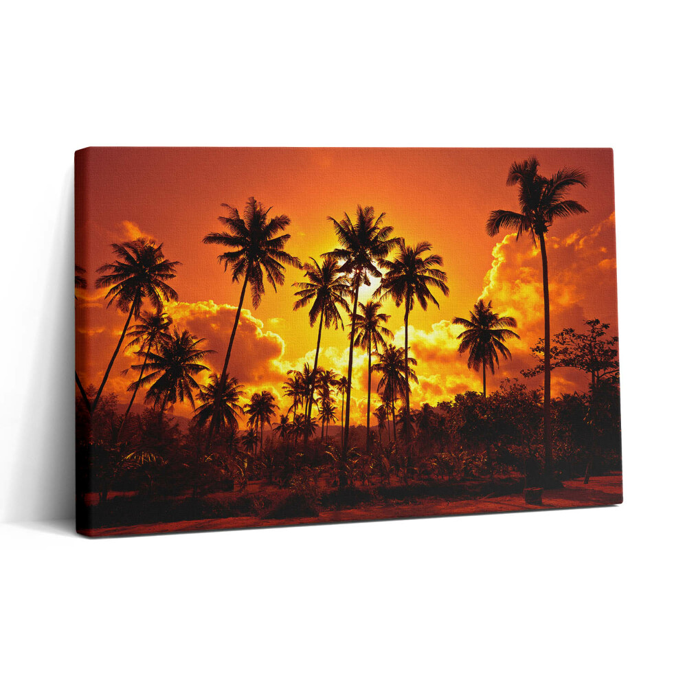 Tablou canvas 30x20 Palmieri Thailanda Plaja Klong Prao