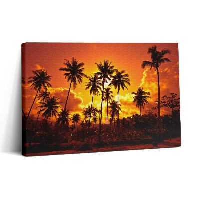 Tablou canvas 30x20 Palmieri Thailanda Plaja Klong Prao
